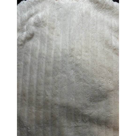 Candie’s Fleece Pullover Sweater Womens XL Faux Fur Ivory Cozy Teddy Sherpa Chic - Picture 4 of 8